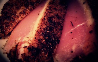 Seared Tuna with Mustard Beans & Pancetta